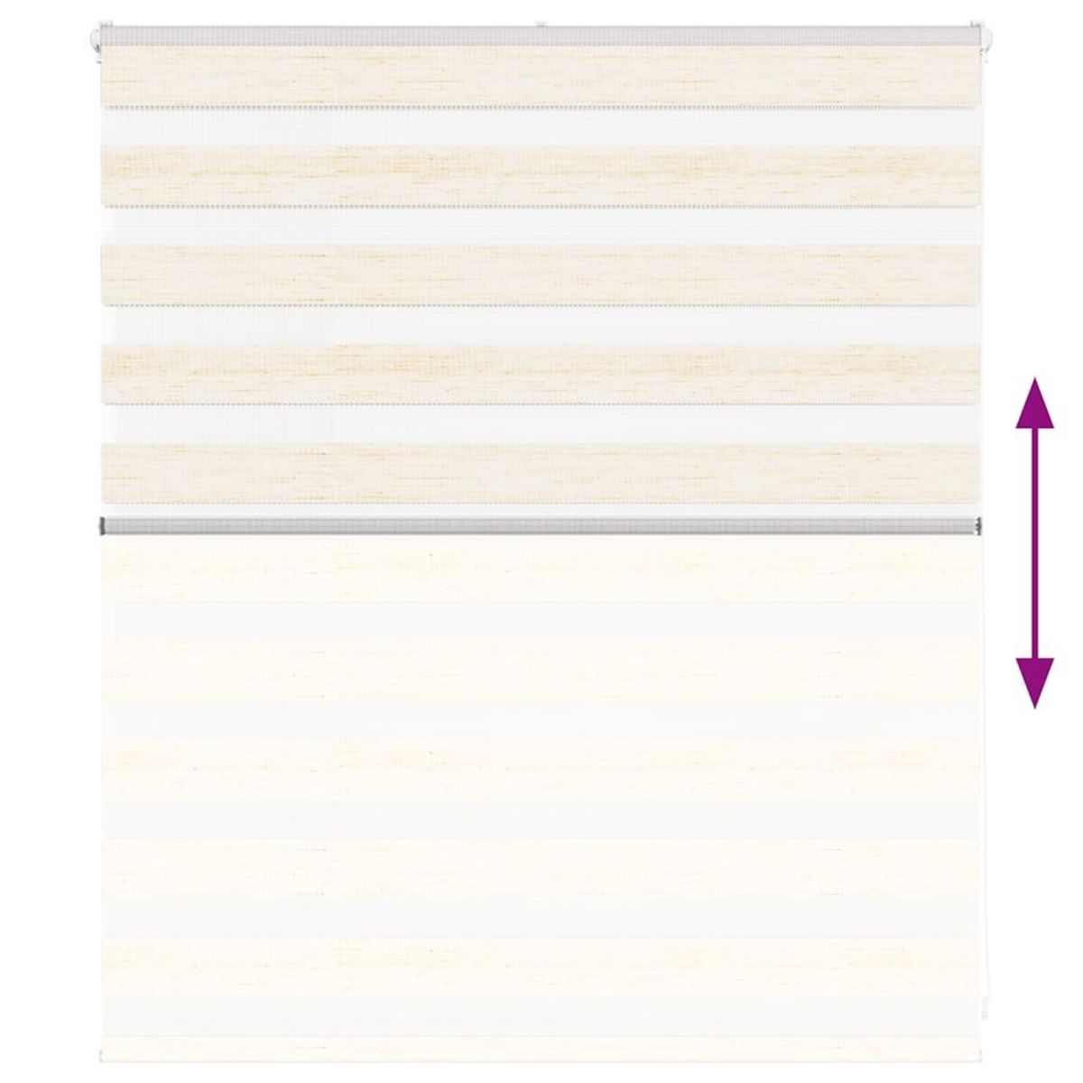 VIDAXL Store zebre beige marbre largeur du tissu 130,9 cm polyester