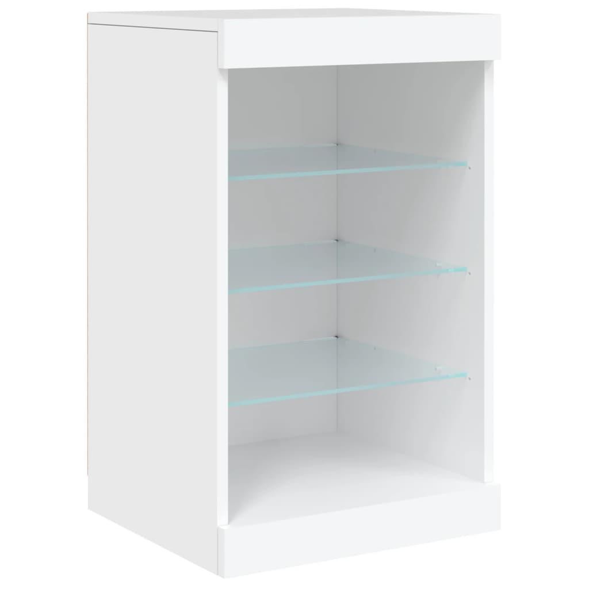 Voir la diapositive 3 : VIDAXL Buffet avec lumieres LED blanc 41x37x67 cm