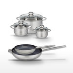 ELO Lot Poêles 24/32cm & Faitouts 12/14/20cm Elo Profi Therm Platinum