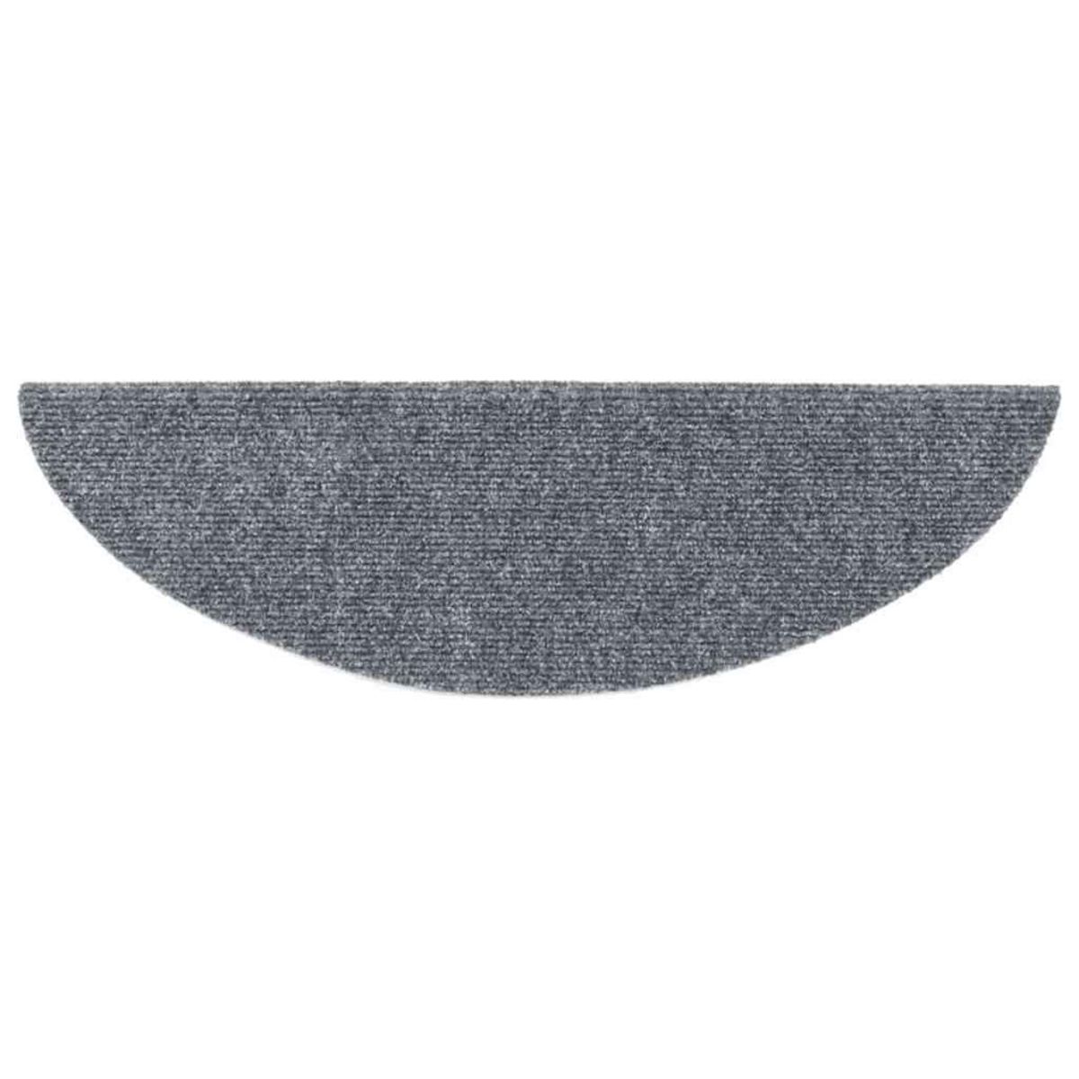VIDAXL Tapis d'escalier auto-adhesifs 30 pcs gris clair 56x17x3 cm
