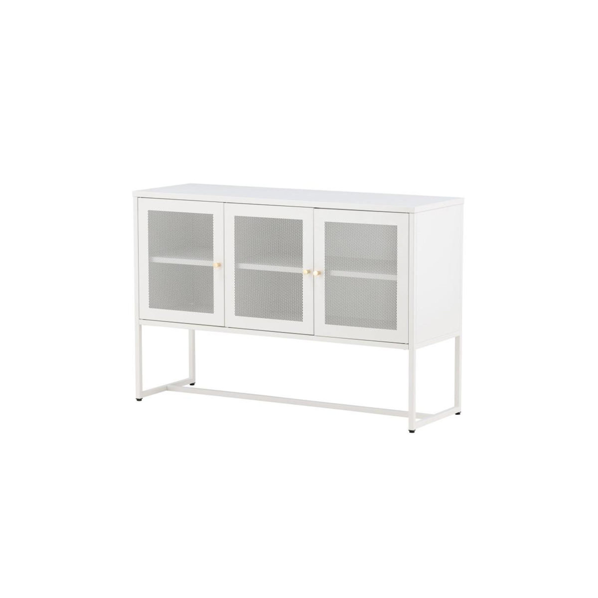 Paris Prix Bahut 3 Portes Métal  Malla  120cm Blanc