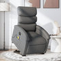 Voir la diapositive 1 : VIDAXL Fauteuil inclinable de massage electrique Gris fonce Tissu