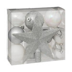 ATMOSPHERA Kit 18 Pièces Déco  Noël  21cm Argent