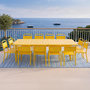 Voir la diapositive 6 : CONCEPT USINE Ensemble table de jardin 234 cm et 10 chaises jaune BERGAME