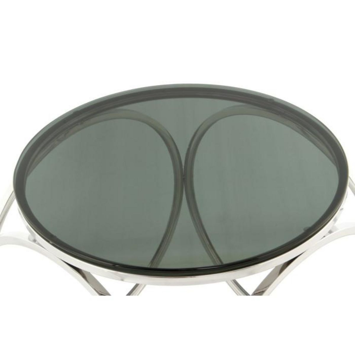 Paris Prix Table d'Appoint Design  Whitney  42cm Noir & Argent