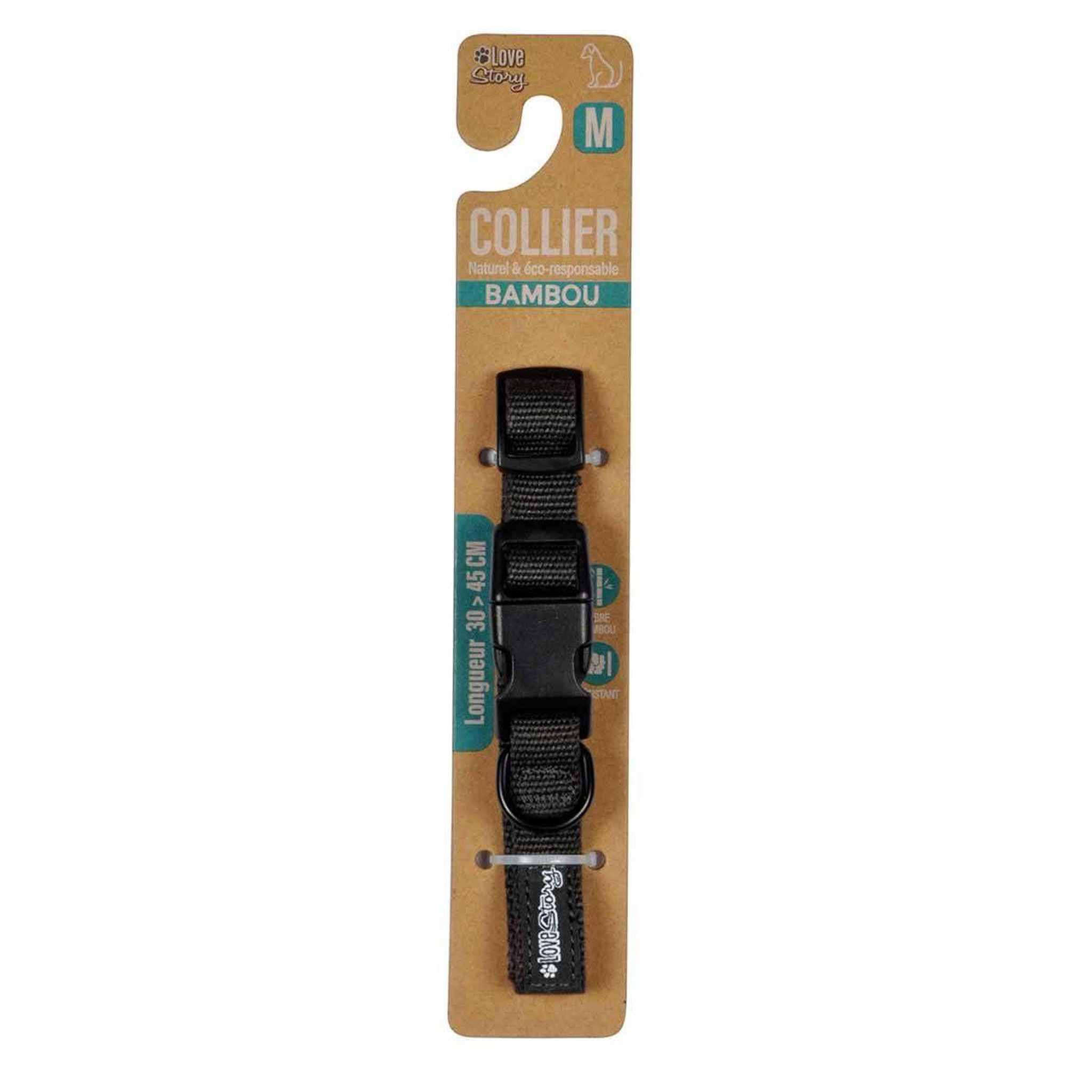 Voir la diapositive 2 : HOMEA Collier pour animaux  réglable  45cm anthracite