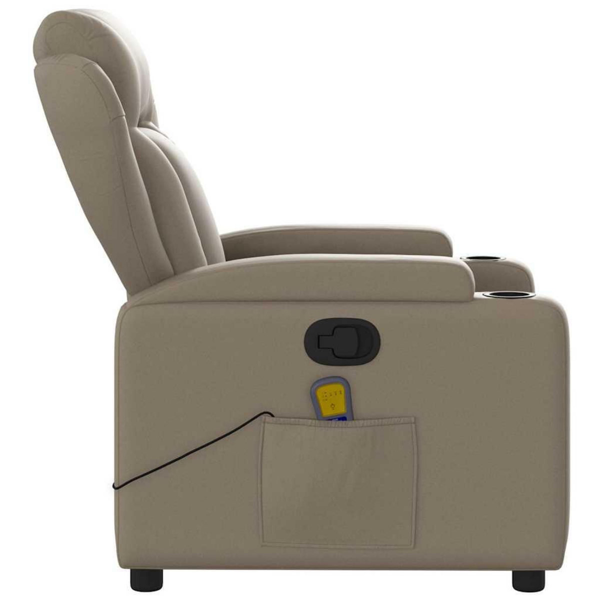 VIDAXL Fauteuil de massage inclinable Cappuccino Similicuir