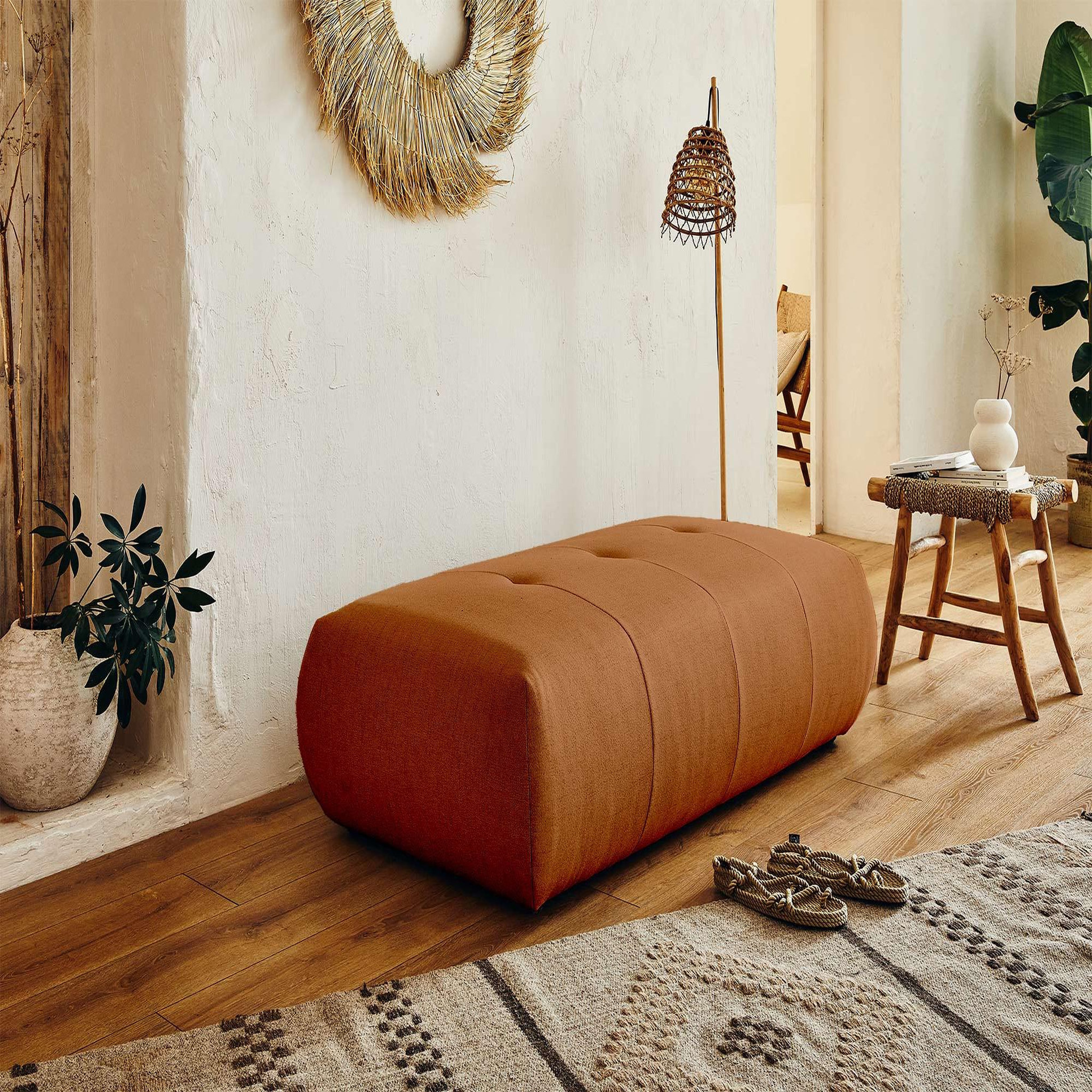 Voir la diapositive 2 : LISA DESIGN Onyx - pouf modulable - en tissu