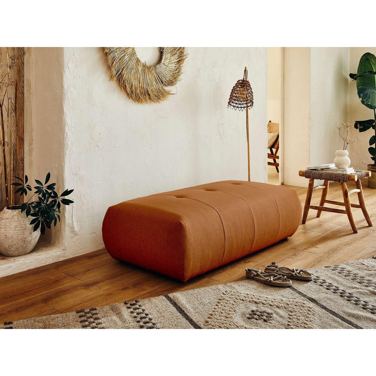 LISA DESIGN Onyx - pouf modulable - en tissu