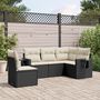 Voir la diapositive 1 : VIDAXL Salon de jardin 5 pcs avec coussins noir resine tressee