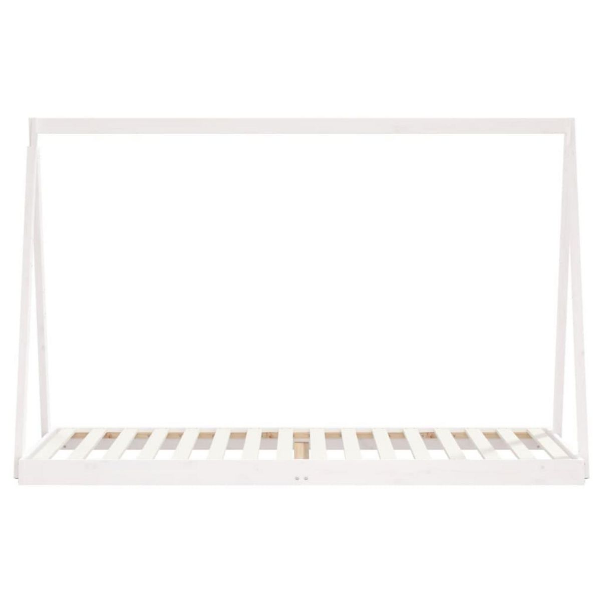 VIDAXL Cadre de lit pour enfants blanc 80x200 cm bois de pin massif