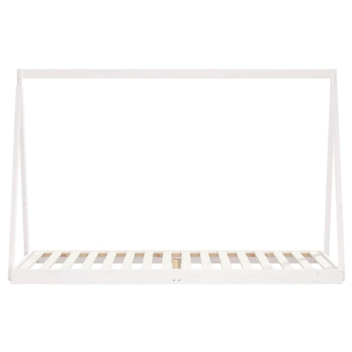 VIDAXL Cadre de lit pour enfants blanc 80x200 cm bois de pin massif