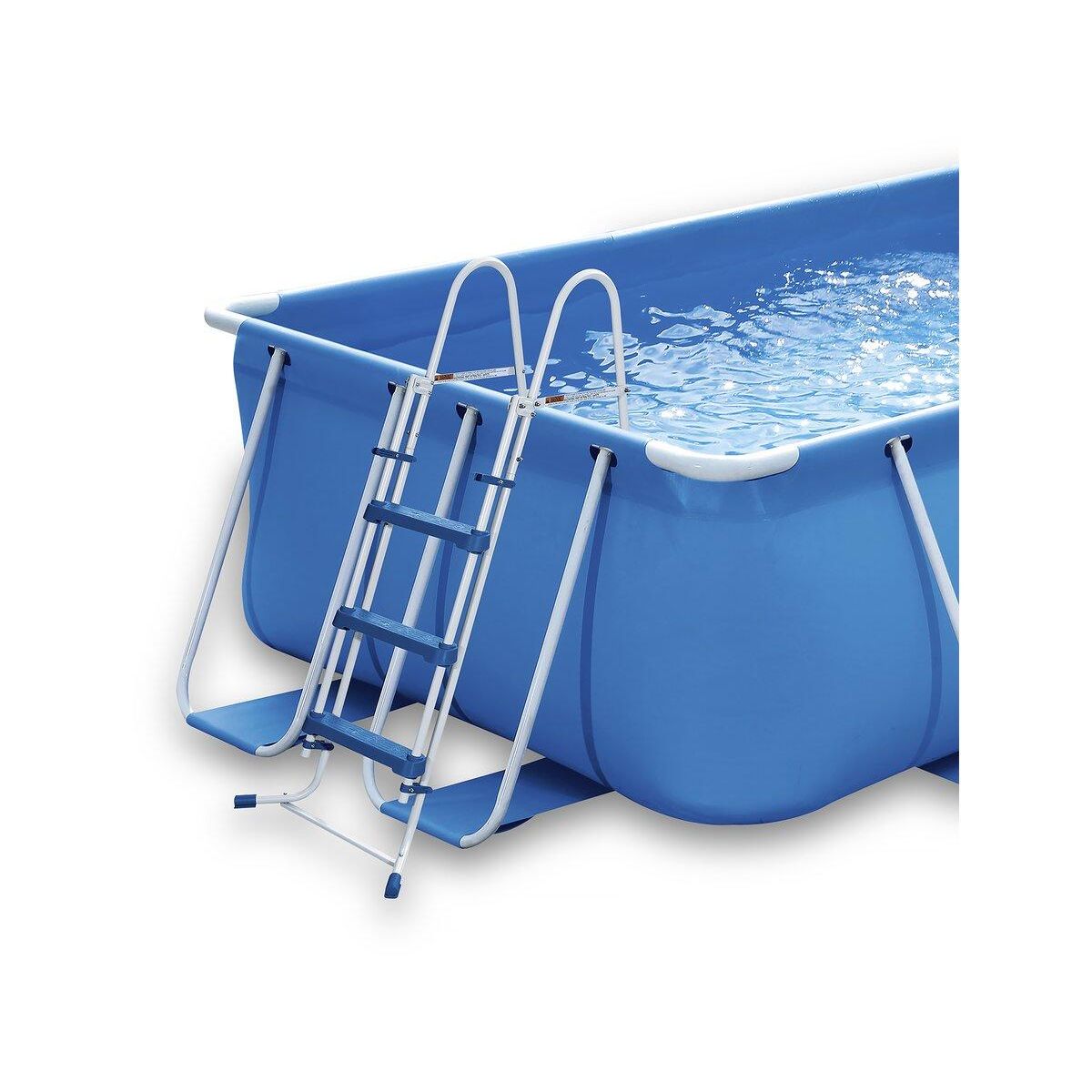 Habitat et Jardin Piscine tubulaire rectangle- LUDO 1 - 4 x 2 x 1 m - Filtration à cartouche