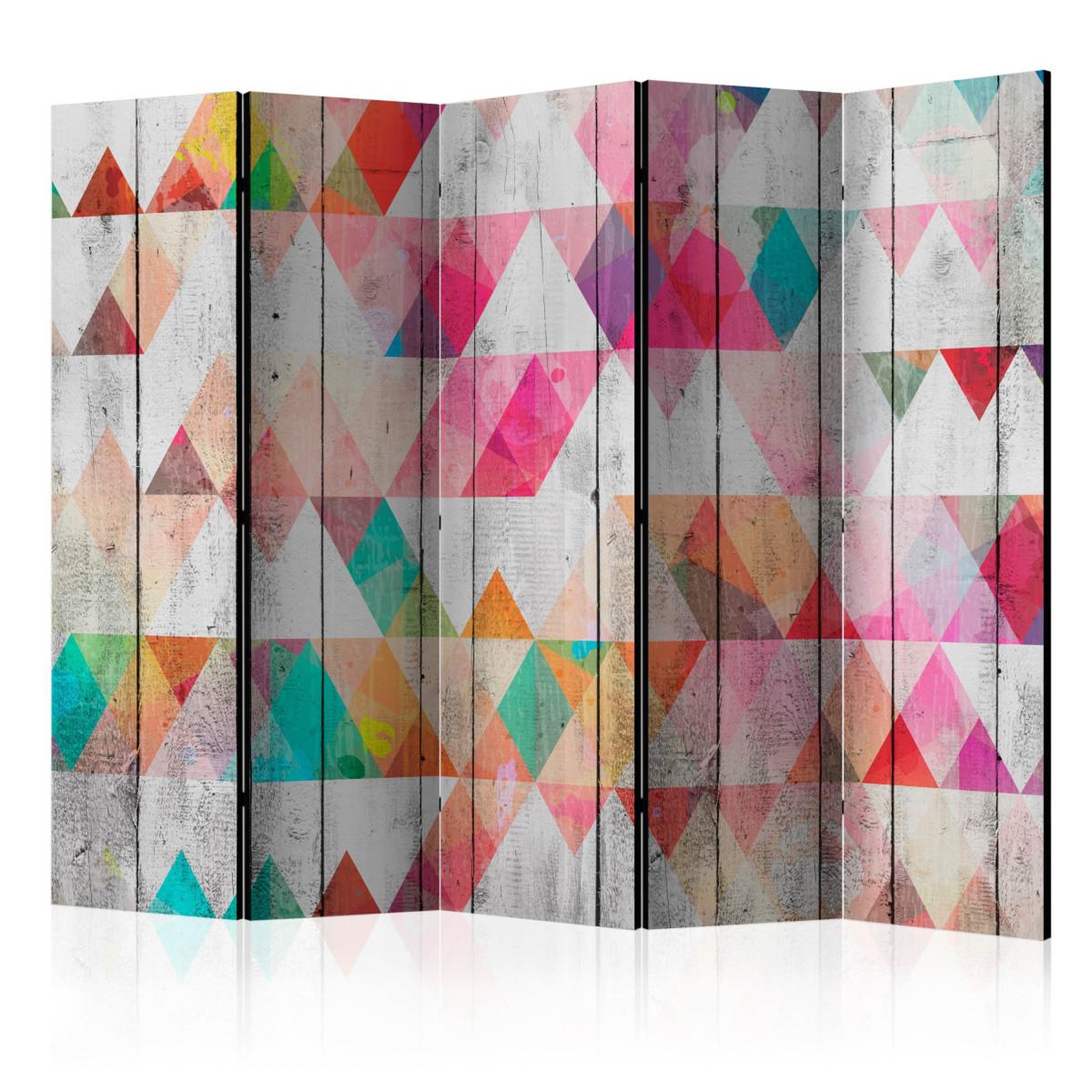 Paris Prix Paravent 5 volets  rainbow triangles  172x225cm