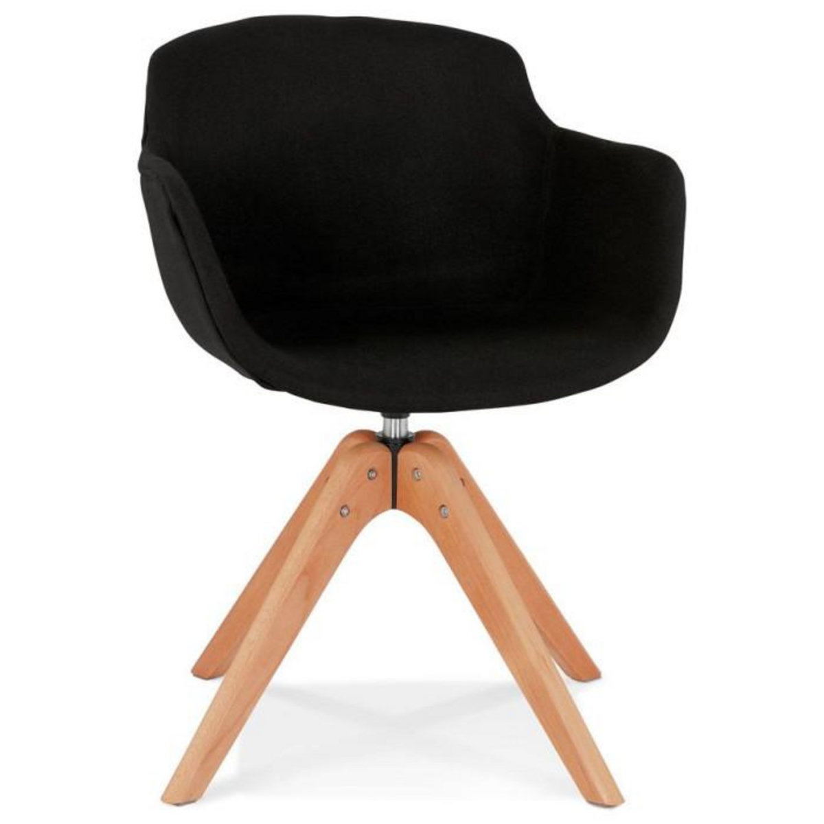 Paris Prix Fauteuil Design  Militao  80cm Noir & Naturel