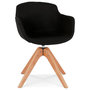 Voir la diapositive 1 : Paris Prix Fauteuil Design  Militao  80cm Noir & Naturel