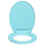 Voir la diapositive 4 : VIDAXL Siege de toilette a fermeture en douceur Vert Ovale