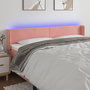 Voir la diapositive 1 : VIDAXL Tete de lit a LED Rose 203x16x78/88 cm Velours
