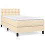 Voir la diapositive 2 : VIDAXL Sommier a lattes de lit avec matelas Creme 80x200 cm Tissu