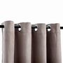 Voir la diapositive 3 : VIDAXL Rideaux occultants avec anneaux en metal 2 pcs Taupe 140x175 cm