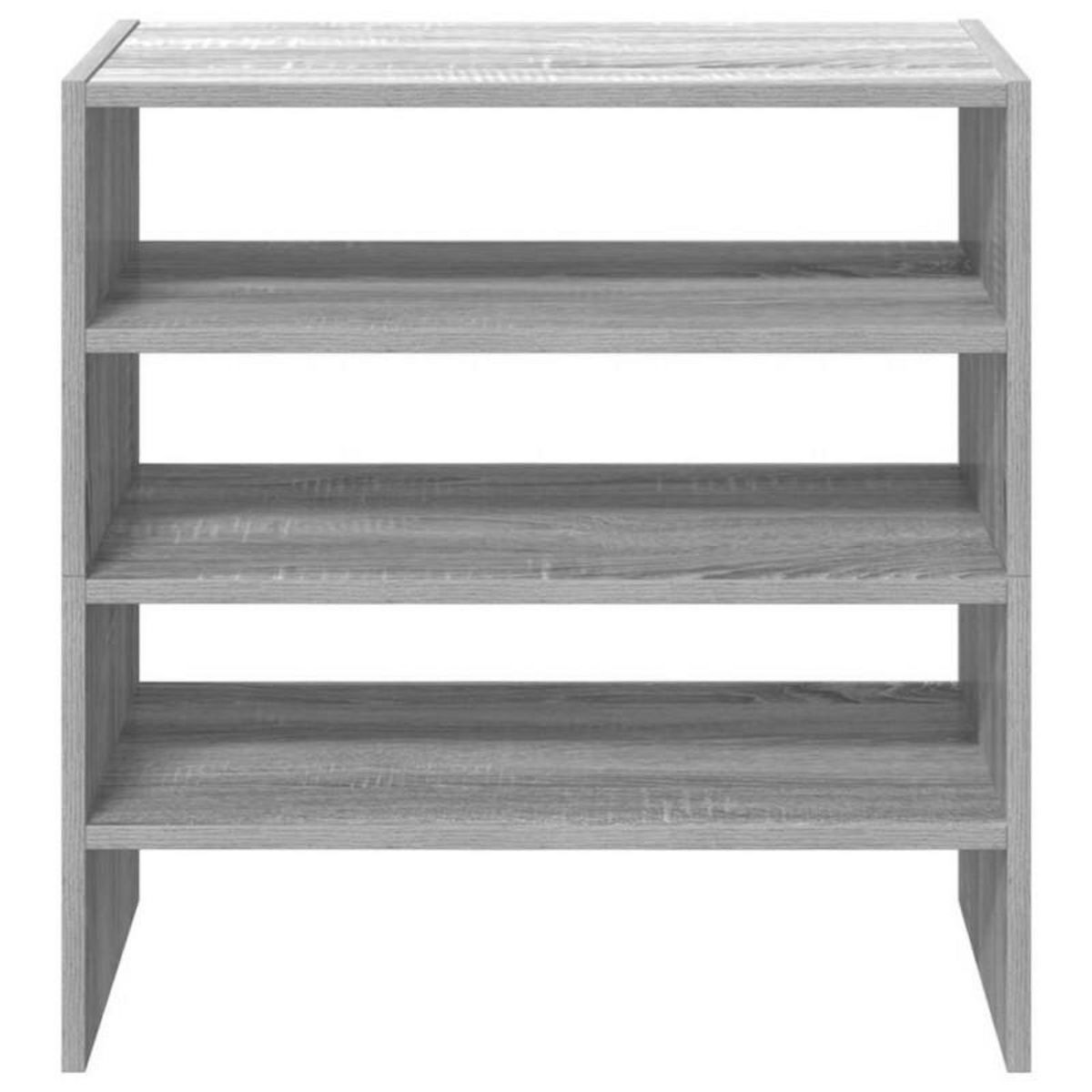 VIDAXL Étagères à chaussures 2 pcs empilable sonoma gris 60x30x30,5 cm