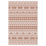 OUTSUNNY Tapis d'extérieur réversible motif graphique dim. 1,8 x 2,7 m sac transport inclus terracotta beige