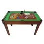 PLAY4FUN Table Multi Jeux 20 en 1 sur Pied, Multifonction avec Plateaux Modulables et Accessoires pour 20 jeux différents, 122x61x84 cm