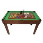 PLAY4FUN Table Multi Jeux 20 en 1 sur Pied, Multifonction avec Plateaux Modulables et Accessoires pour 20 jeux différents, 122x61x84 cm