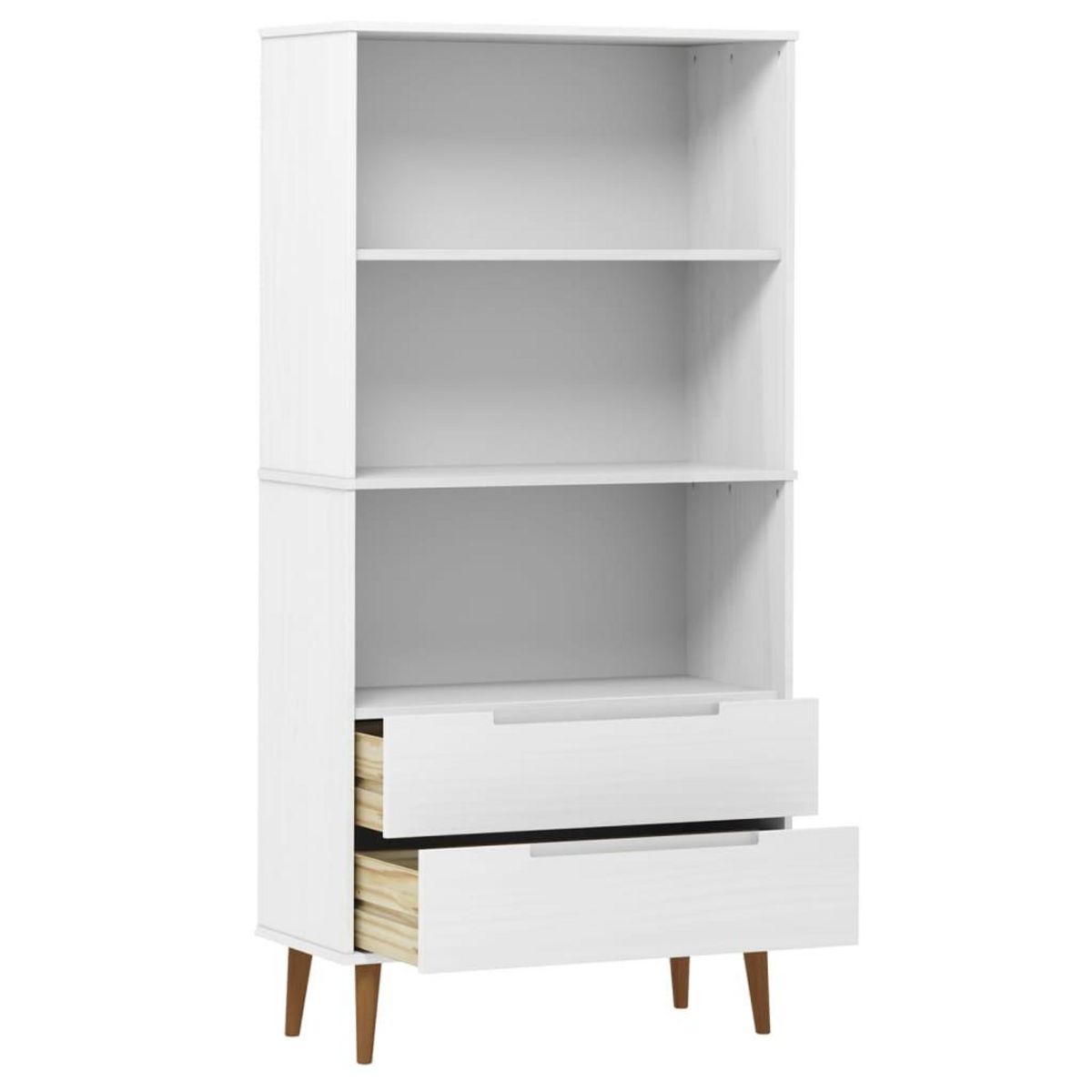 VIDAXL Bibliotheque MOLDE Blanc 85x35x170,5 cm Bois massif de pin