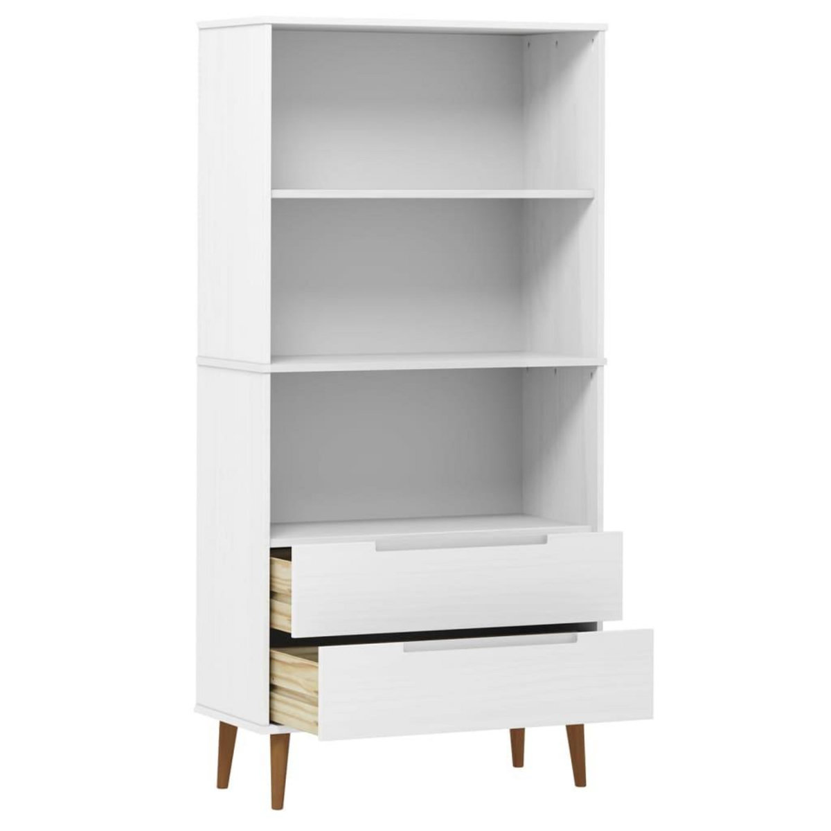 VIDAXL Bibliotheque MOLDE Blanc 85x35x170,5 cm Bois massif de pin