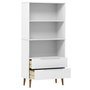 Voir la diapositive 5 : VIDAXL Bibliotheque MOLDE Blanc 85x35x170,5 cm Bois massif de pin