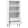 Voir la diapositive 5 : VIDAXL Bibliotheque MOLDE Blanc 85x35x170,5 cm Bois massif de pin