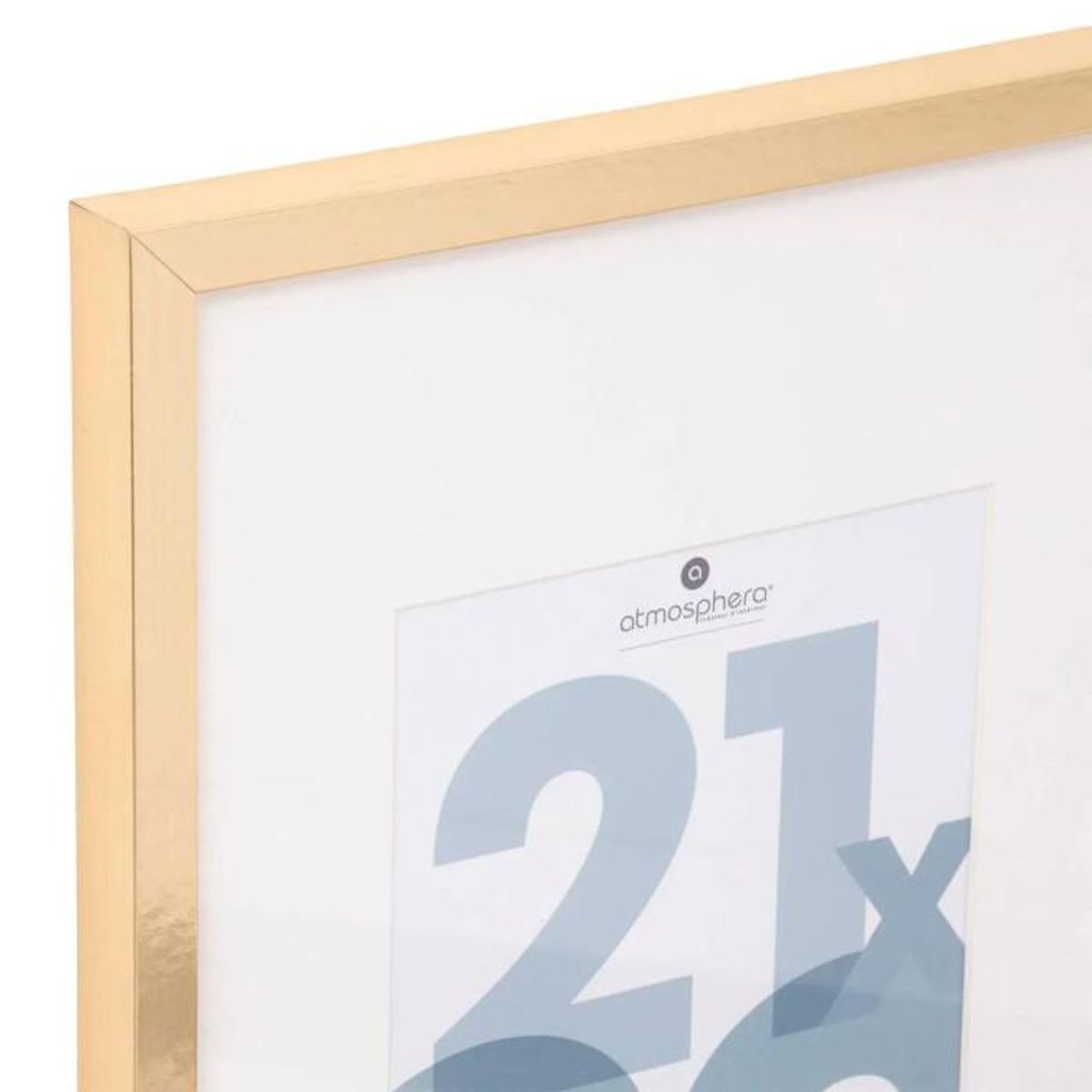 ATMOSPHERA Cadre Photo en Verre  Manu  21x30cm Or