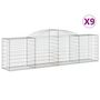 Voir la diapositive 2 : VIDAXL Paniers a gabions arques 9 pcs 300x50x80/100 cm fer galvanise