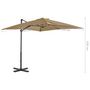 Voir la diapositive 6 : VIDAXL Parasol de jardin avec base portable taupe