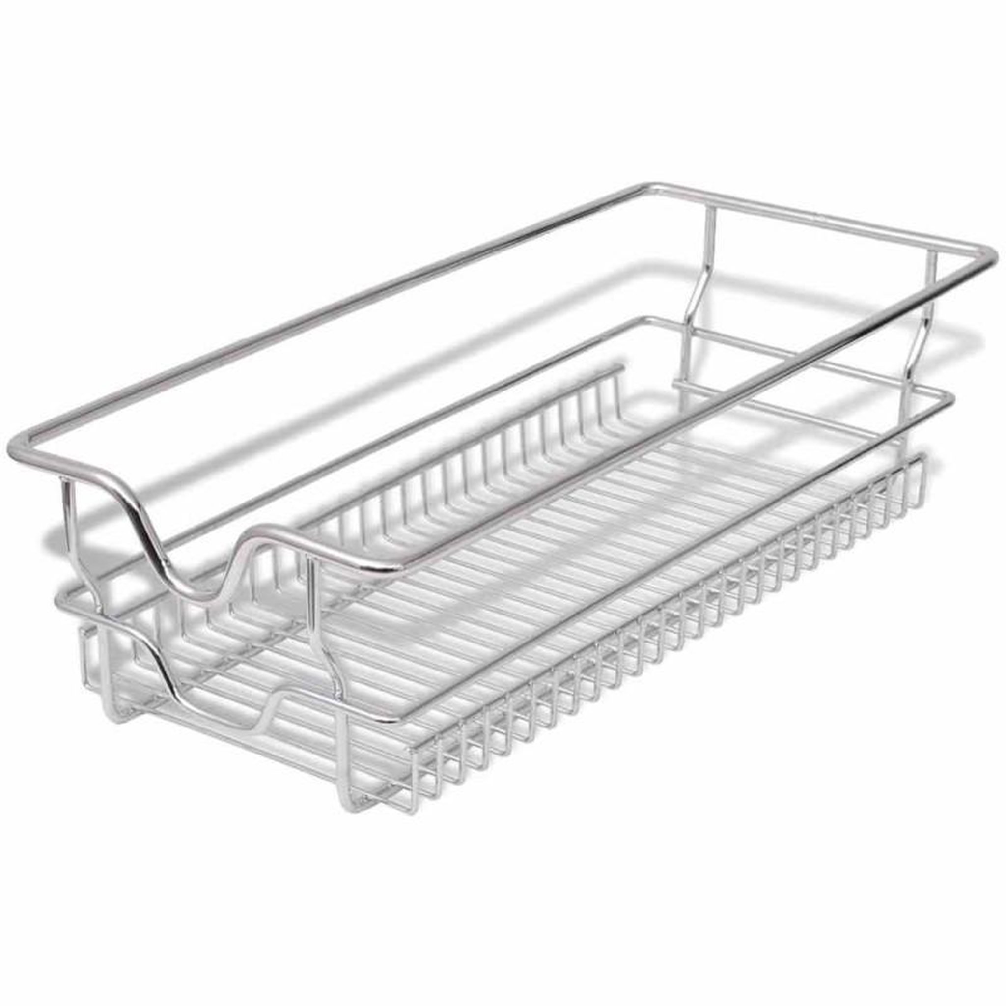 Voir la diapositive 3 : VIDAXL Panier en treillis métallique 2 pcs 300 mm Argenté
