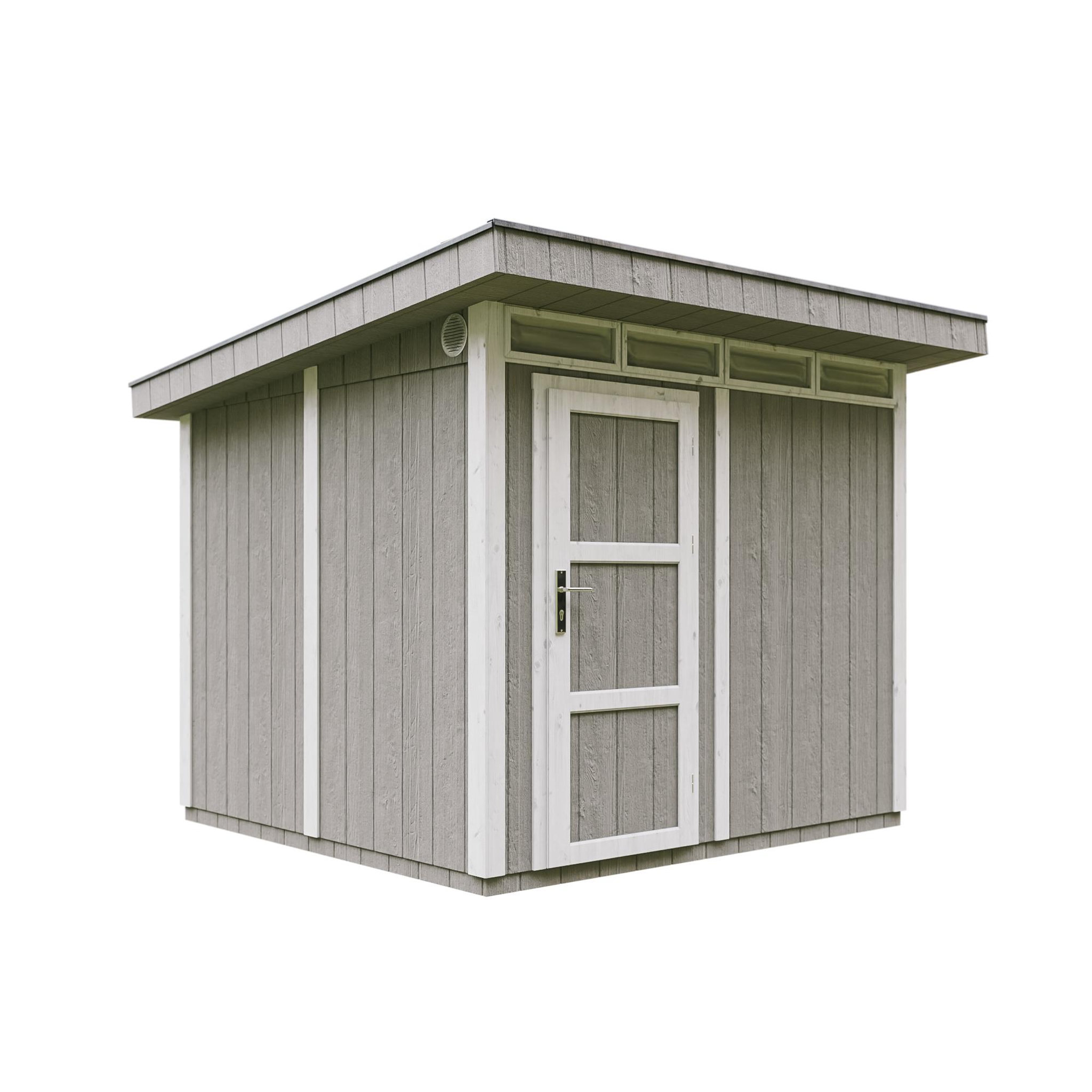 Voir la diapositive 1 : TIMBELA Abri de Jardin Qualité Premium 6m² L294xL279xH237cm avec sol, bardeaux bitumineux M903
