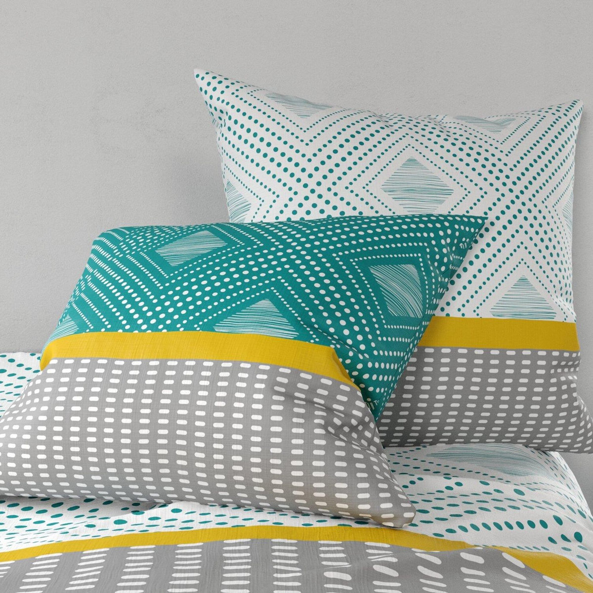 ATELIER DU COTON Parure housse de couette 100% coton 57fils -aurah