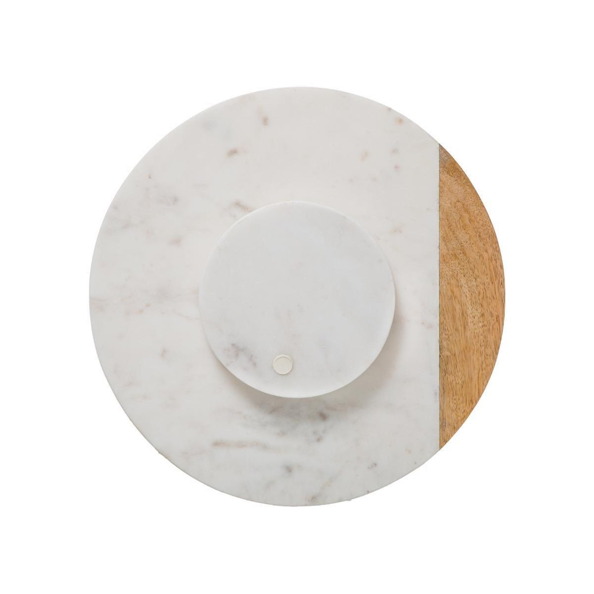 Voir la diapositive 3 : SECRET DE GOURMET Plateau tournant design  geom  30cm blanc