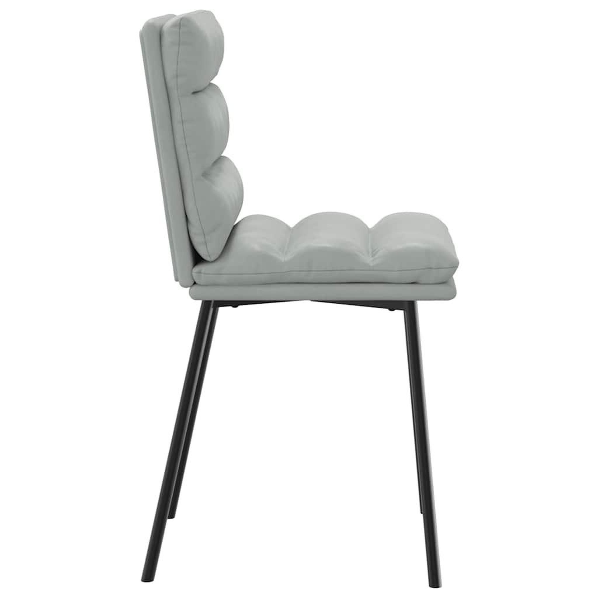 Voir la diapositive 5 : VIDAXL Chaises a manger lot de 6 gris clair velours
