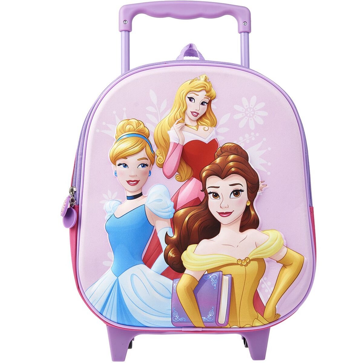 DISNEY Sac maternelle à roulettes 3D rose Princesses Disney