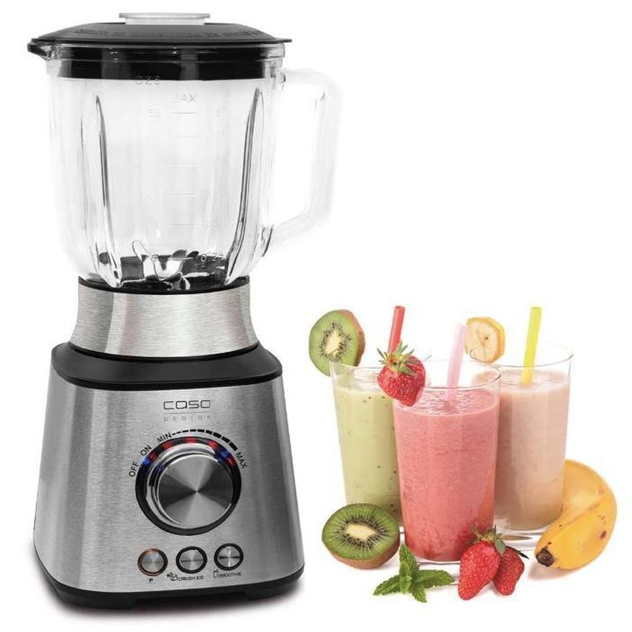 Voir la diapositive 2 : caso Blender multifonctions 1.5l 1000w inox/noir - 3617