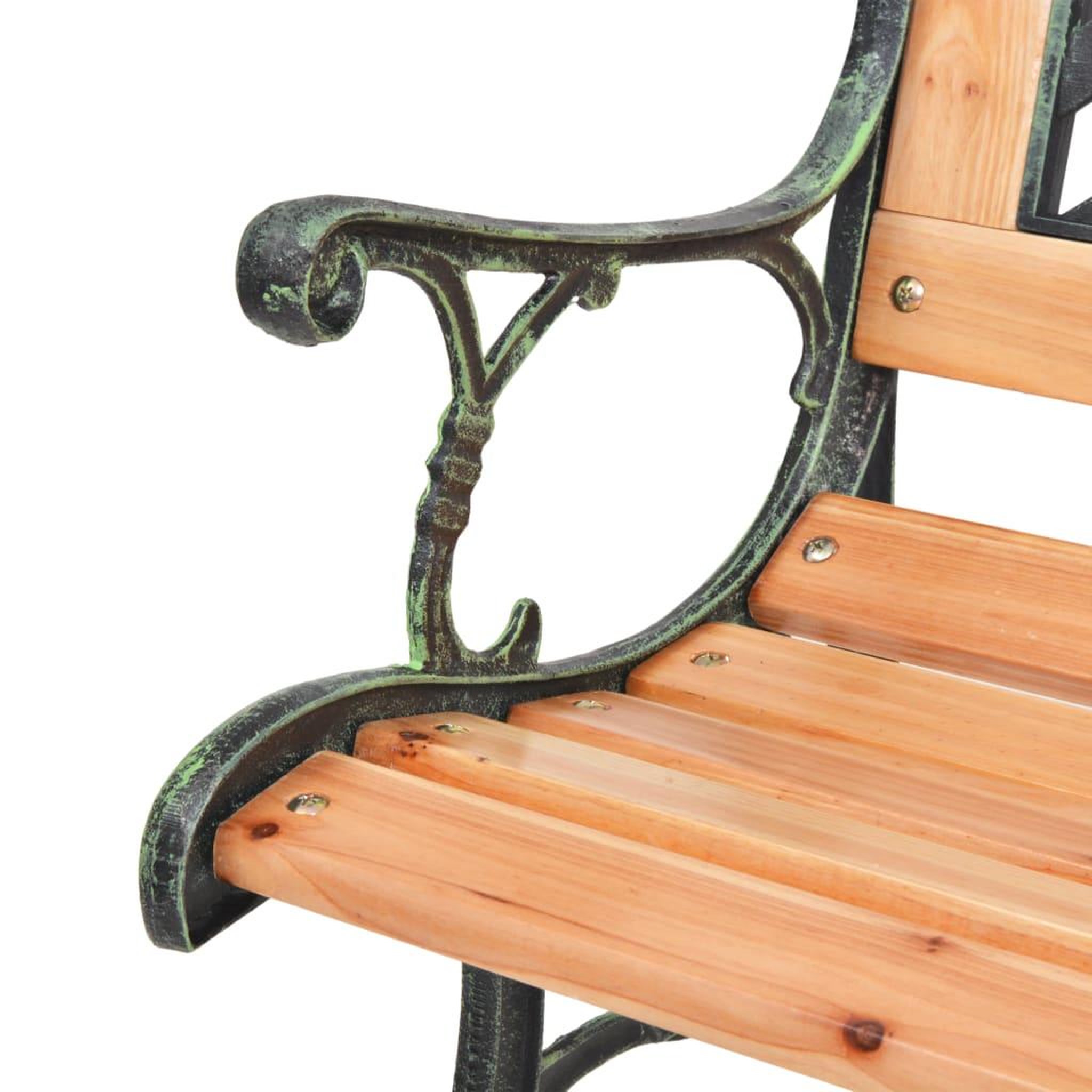 Voir la diapositive 4 : VIDAXL Banc de jardin 116 cm Fonte et bois massif de sapin