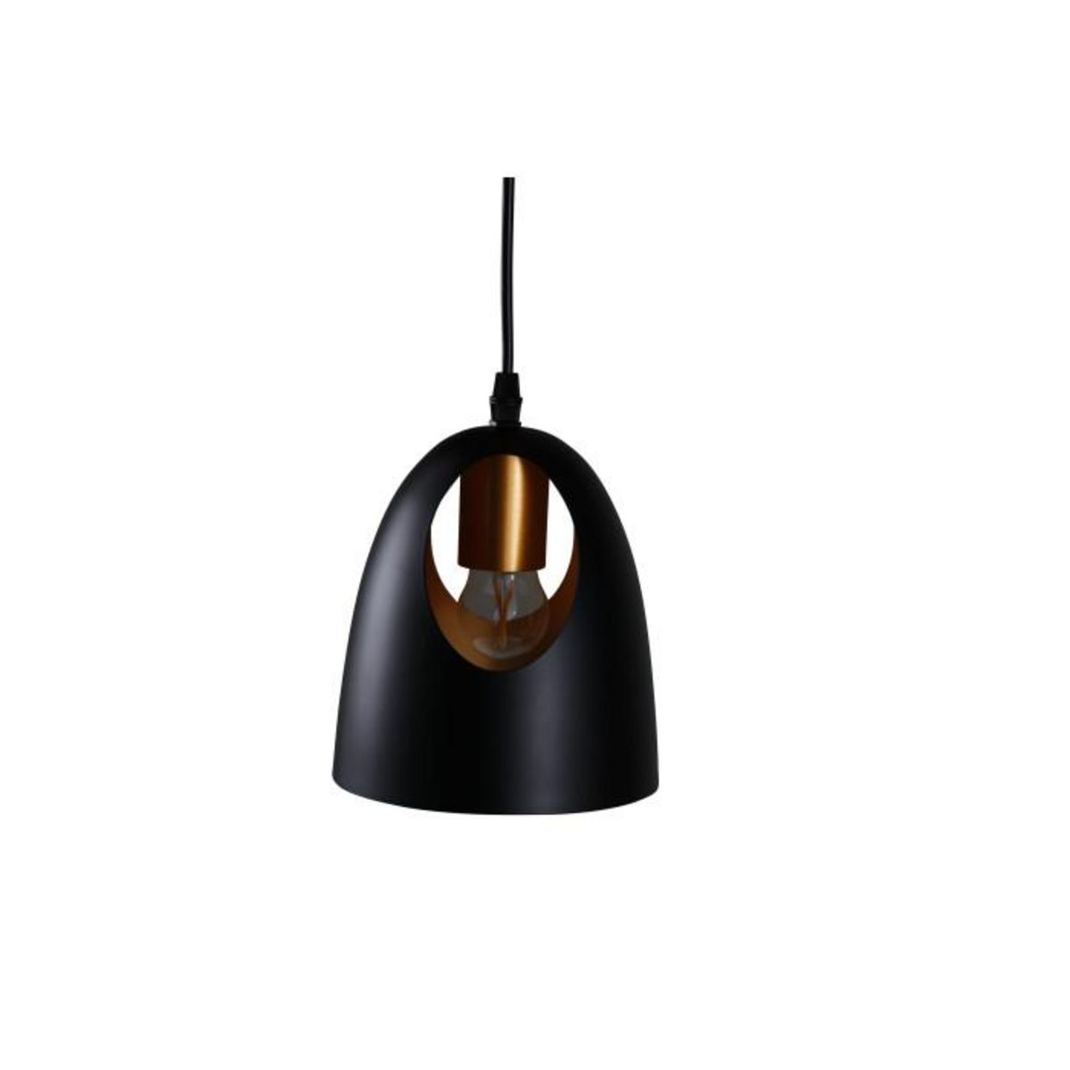 Paris Prix Lampe Suspension Design  Elda  17cm Noir