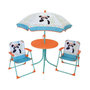 Voir la diapositive 1 : Fun House FUN HOUSE 713095 INDIAN PANDA Salon de jardin avec une table, 2 chaises pliables et un parasol pour enfant
