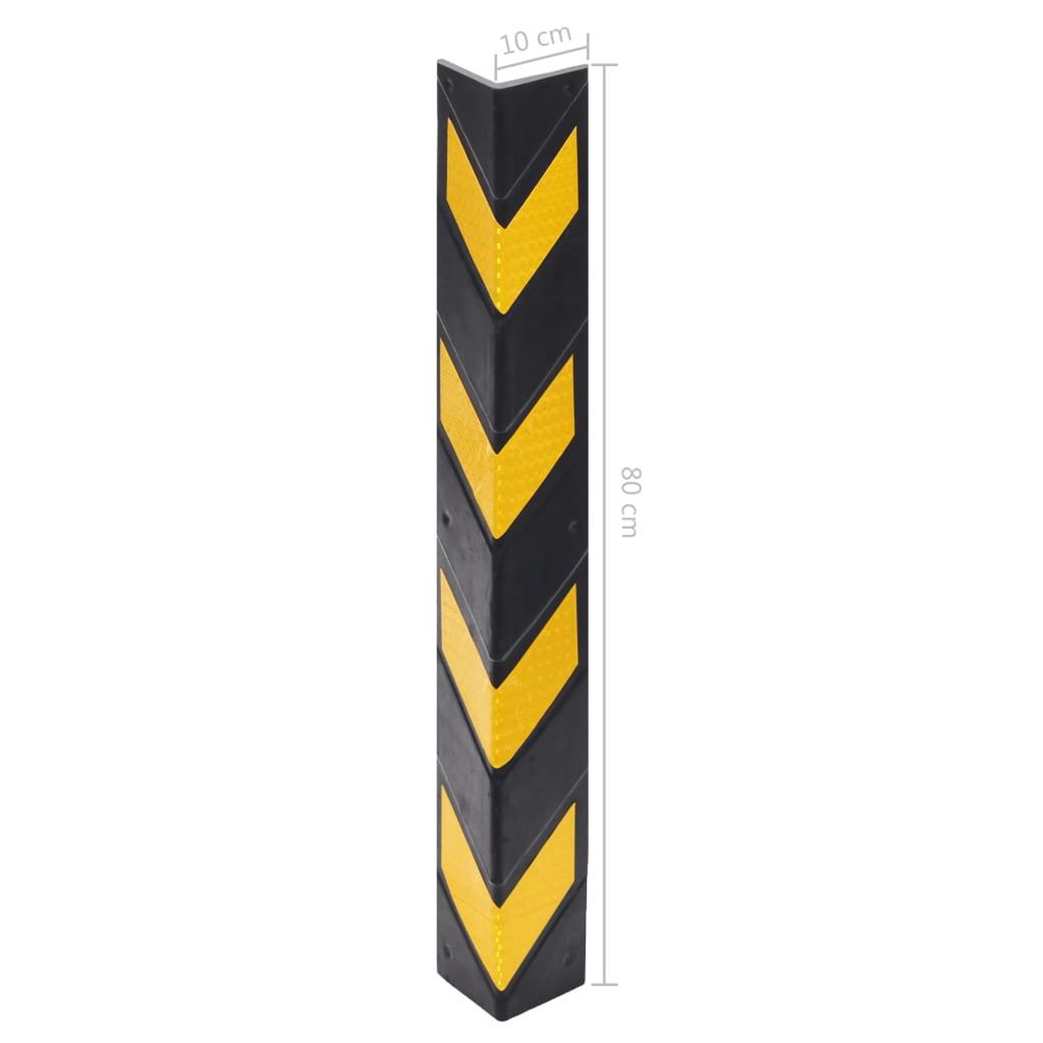 Voir la diapositive 6 : VIDAXL Corniere de protection reflechissante 10 pcs Caoutchouc 80 cm