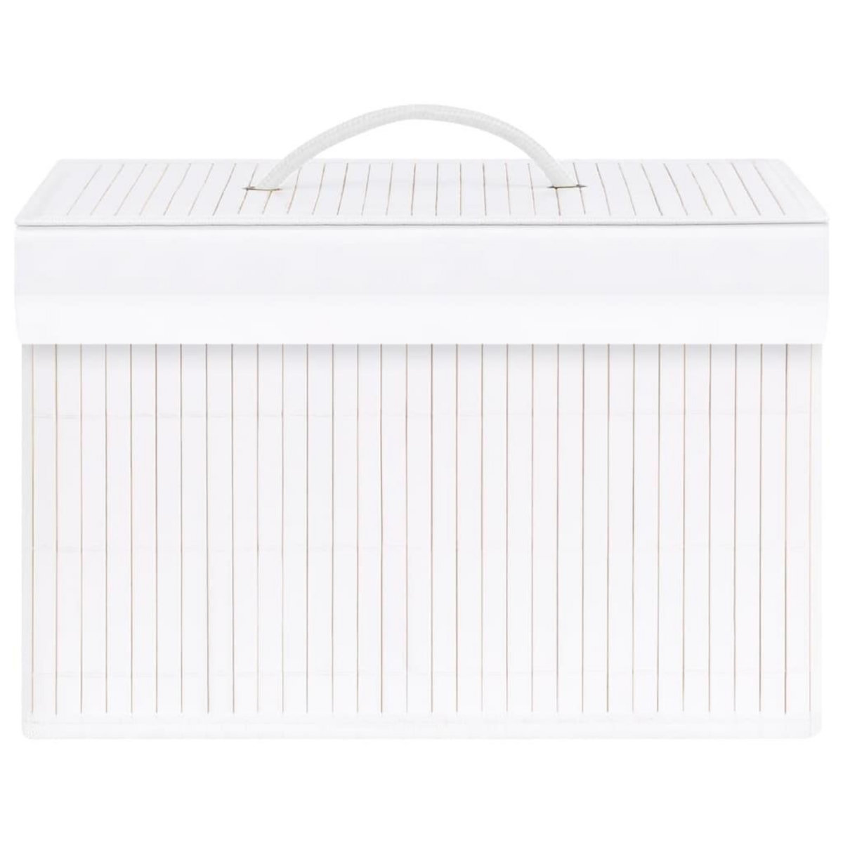 VIDAXL Boîtes de rangement en bambou 4 pcs Blanc