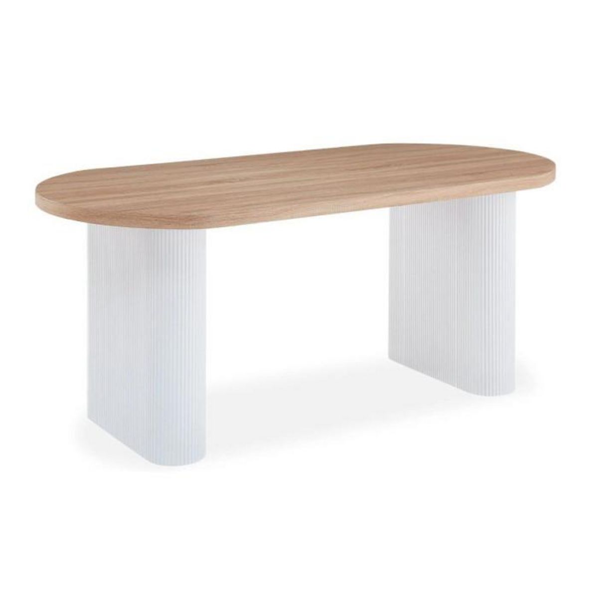 Paris Prix Table à Manger Ovale  Henry  180cm Naturel & Blanc