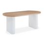 Voir la diapositive 1 : Paris Prix Table à Manger Ovale  Henry  180cm Naturel & Blanc