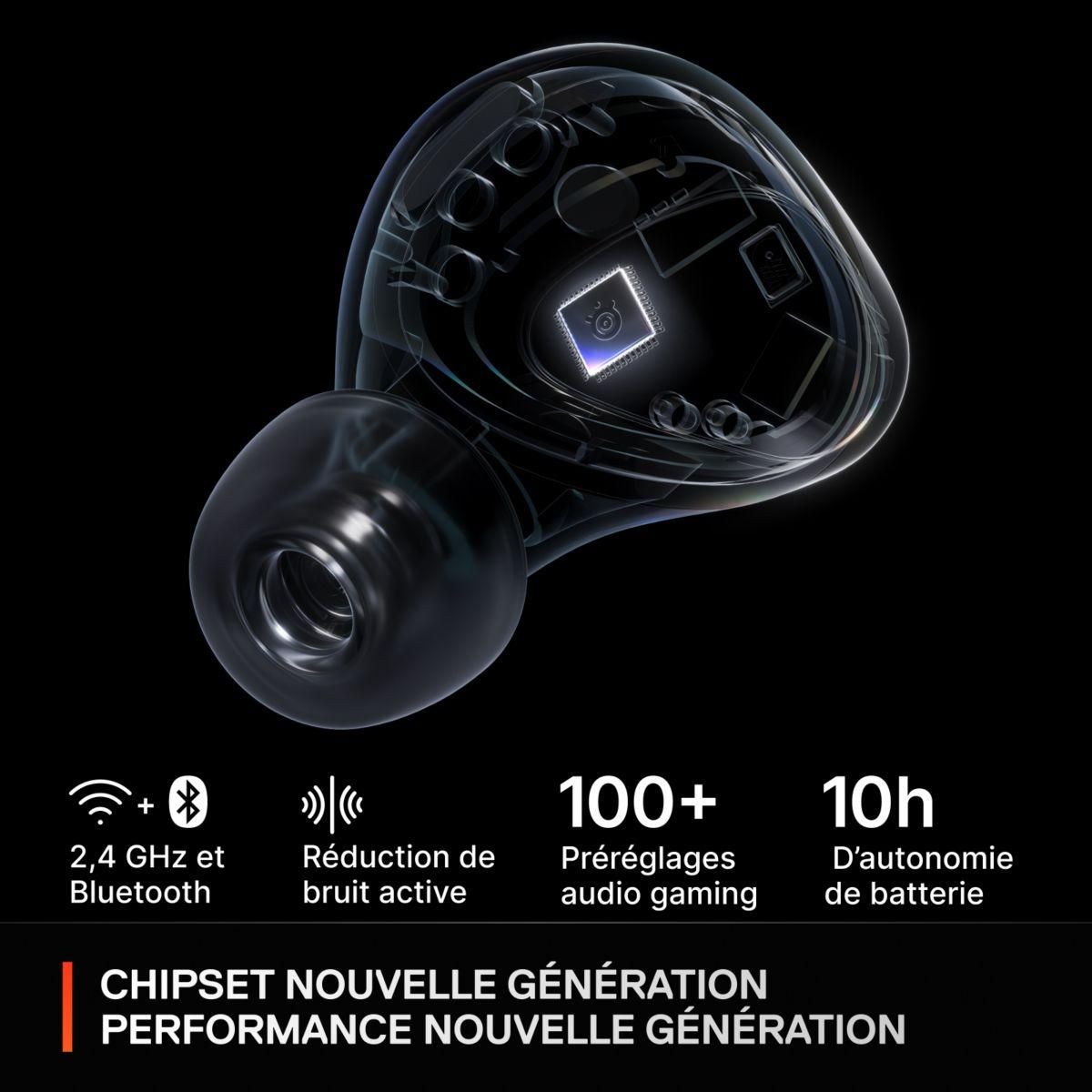 STEEL SERIES Casque gamer Arctis GameBuds Blanc